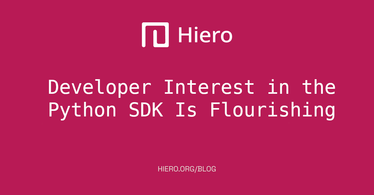 Developer Community Interest in the Python SDK is Flourishing